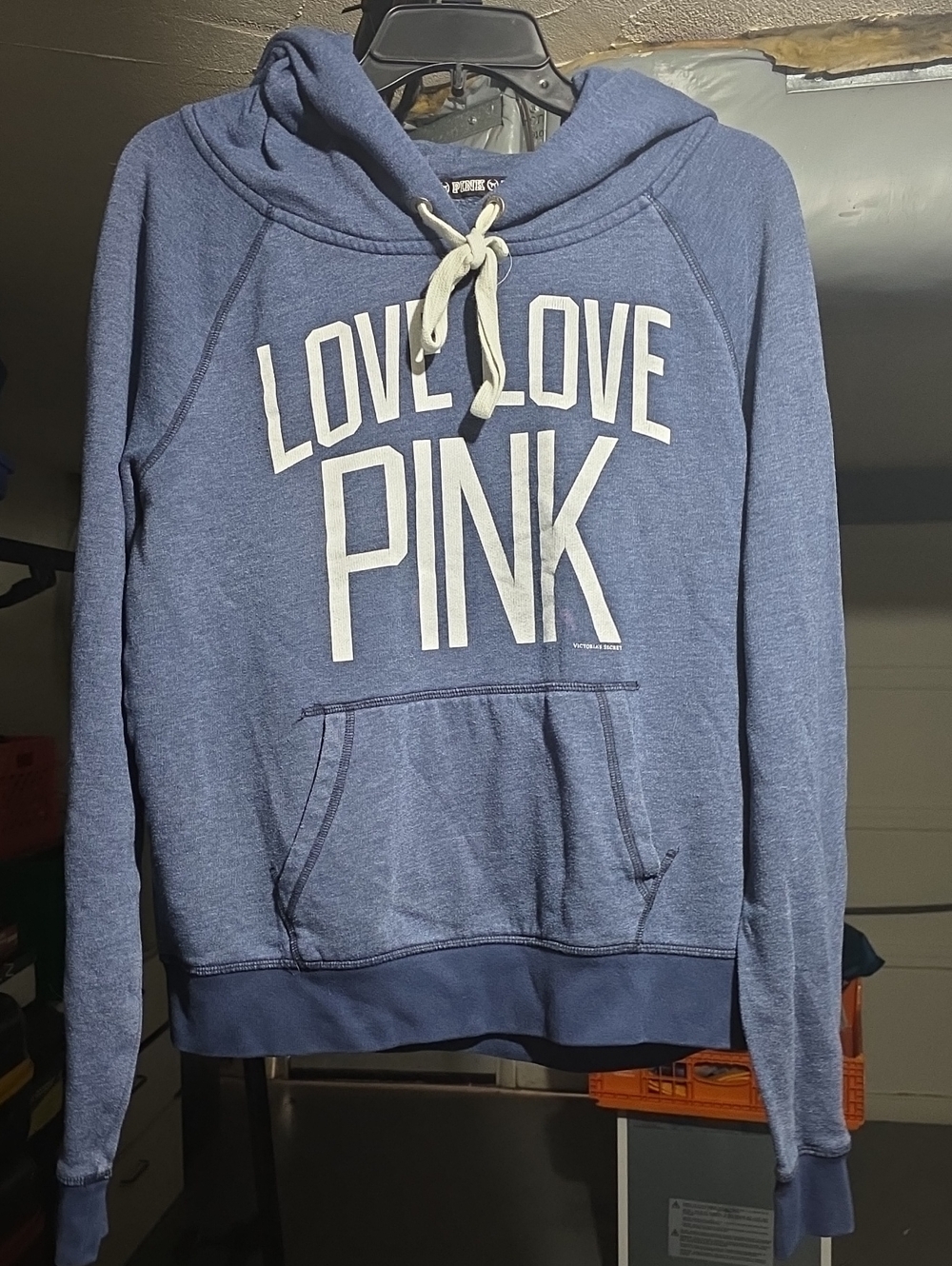 PINK Victoria's Secret Blue 'Love Love PINK' Hoodie